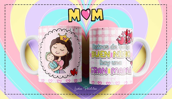 Mother's Day flork mug templates 12 PSD/ Dia de la madre plantillas para tazas /plantillas editables en PSD/ plantillas día de la madre taza