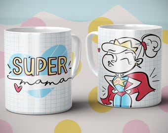 Mugs plantillas día de la madre con fotos y frases 14 plantillas PSD editables/ incluyen fuentes y mockups / Mom kit tazas
