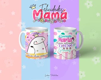 Plantillas para tazas Flork Día de las madres 10 PSD editables/ Mugs días de las madre flork/ 10 plantillas editables PNG/ Incluye mockups