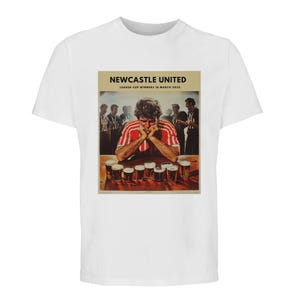 Newcastle United Sieger League Cup Sad Sunderland Fan-T-Shirt White
