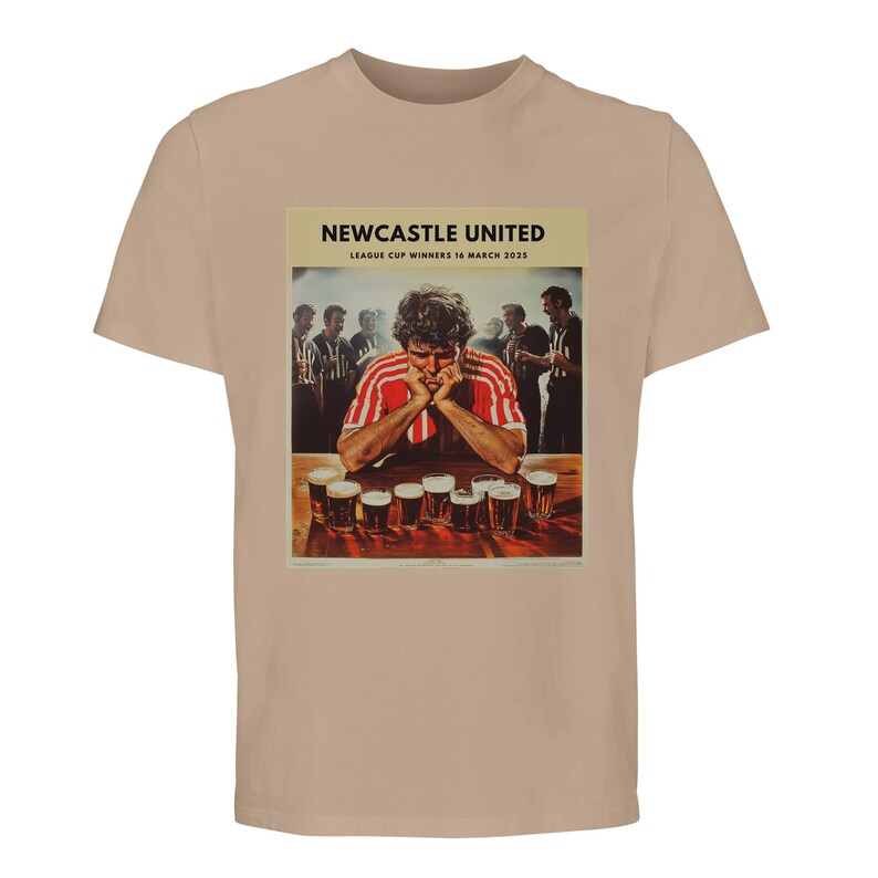 Newcastle United Sieger League Cup Sad Sunderland Fan-T-Shirt Khaki