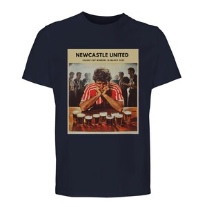 Newcastle United Sieger League Cup Sad Sunderland Fan-T-Shirt French Navy