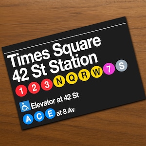 NYC地下鉄ポストカードセット | ニューヨーク地下鉄アート、都会の旅のお土産、ミニマリストな駅の装飾、モダンなニューヨークのプリント、旅行者へのギフト
