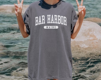 Bar Harbor Maine Comfort Colors Shirt | Vintage Acadia National Park Tee | Coastal Maine Souvenir Graphic T-Shirt