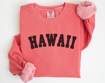 Felpa Hawaii Comfort Colors: pullover leggero unisex da isola