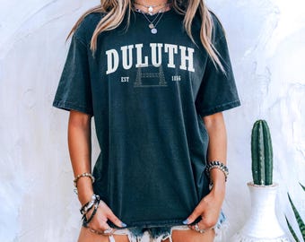 Duluth Minnesota T-Shirt: Vintage Aerial Lift Bridge Comfort Colors Tee