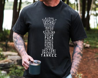 Aviation Alphabet ATC Tower Graphic Tee - Pilot Gift