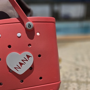 NANA Heart Bogg Bag Charm – Cute Beach Bag Accessory