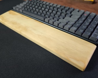 Custom Length Wood Wrist Rest, Ergonomic Support for Keyboard