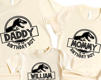 Personalized Jurassic Dinosaur Birthday Shirt, Saurus Family Tee