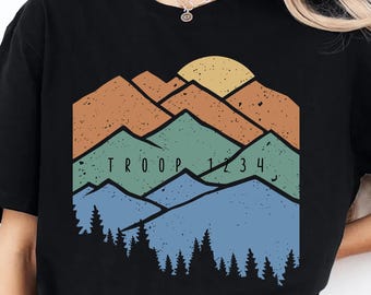 Custom Text Adventure T-shirt, Customizable Scout Troop Shirt