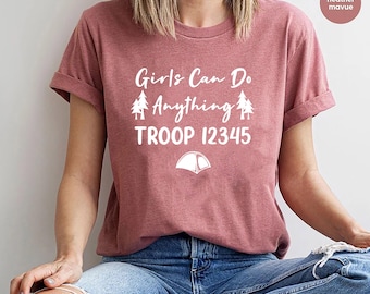Custom Scout Troop Number T-Shirt, Scout Activities Shirt