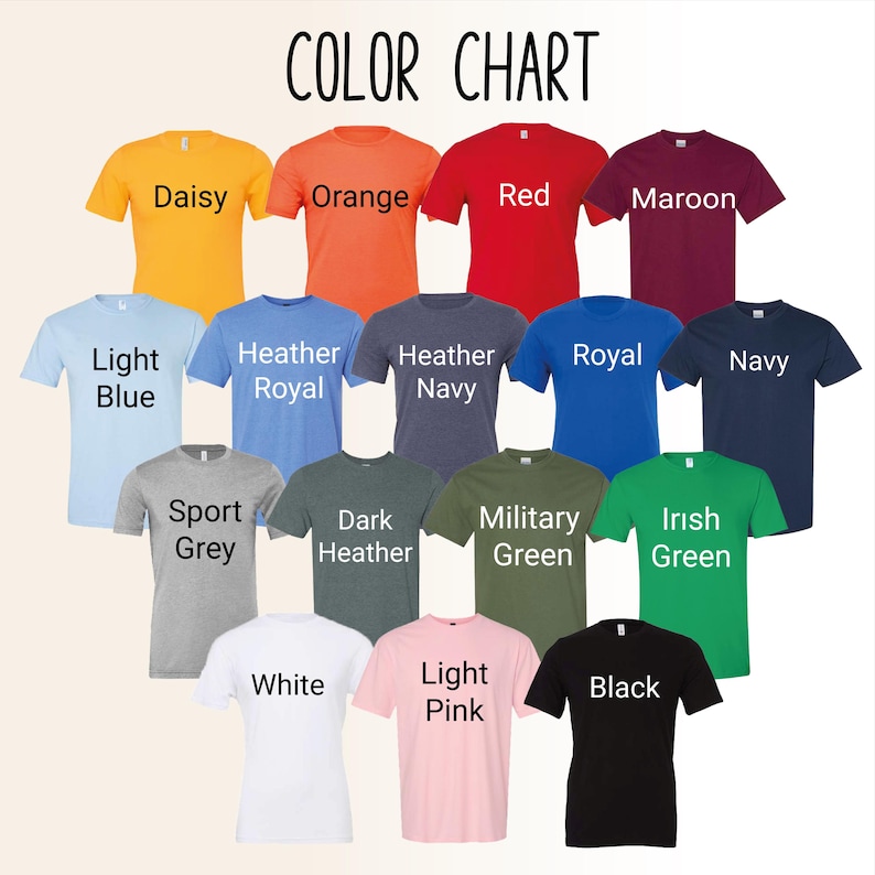 a group of different colors of shirts