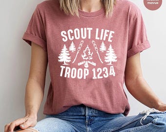 Custom Scout Troop Number T-Shirt, Scout Life Tee