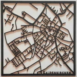 Personalisierbare Stadtkarte im Bilderrahmen - Wanddekoration