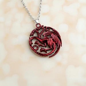 Gold Plated Dragon  Necklace: Stainless Steel Gamer Jewelry
