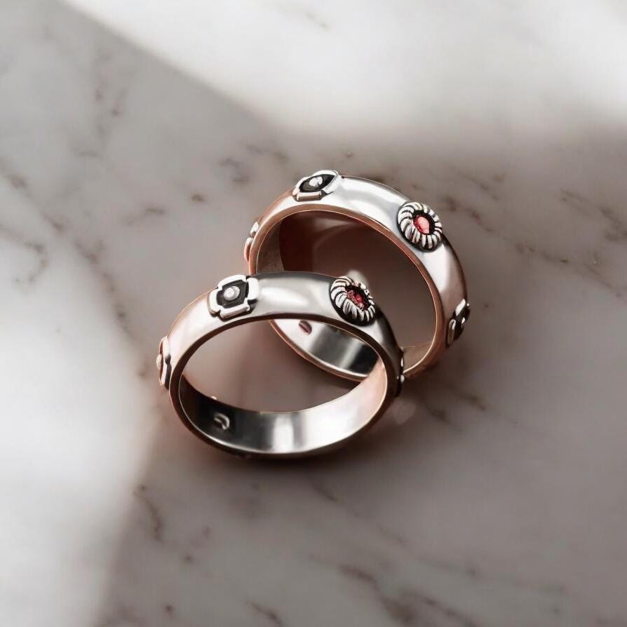 Silver Cosplay Couple Rings, Metal Adjustable Unisex Anime Merch, Anime ...