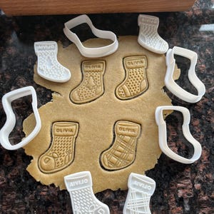 Christmas cookie cutter, Personalized stocking cookie mold, Custom Holiday cookie cutter, Christmas baking tool, Christmas gift for bakers