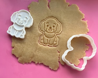 Poodle Cavapoo Cookie Cutter, Cute puppy stamp for treats and polymer clay