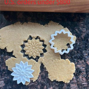 Mandala cookie cutter, Flower fondant stamp, Flower cookie mold, Spring Baking Tool, Clay cutter for polymer, Gift for bakers and crafters