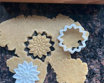 Mandala cookie cutter, Flower fondant stamp, Flower cookie mold, Spring Baking Tool, Clay cutter for polymer, Gift for bakers and crafters