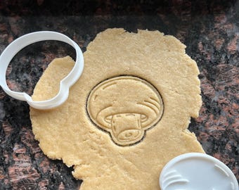 Champignon cookie cutter, Vegetable cookie mold, Mushroom cookie stamp, Champignon dough cutter, Mushroom polymer clay cutter