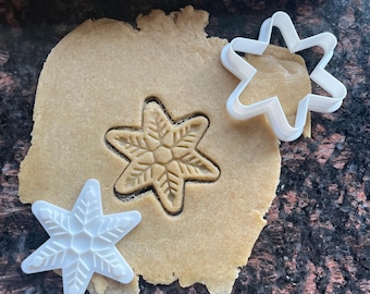 Snowflake cookie cutter, Christmas cookie cutter, Snowflake Fondant stamp, Winter Snowflake Mold for Cookies, Polymer clay cutter tool