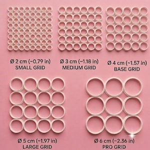Multiple circle cookie cutter, Geometric baking grid mold