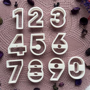 Numbers cookie cutters, Numbers clay cutter tool, Birthday cookie cutter, Gift for birthday, Numbers cookie molds, Cake decorating tools