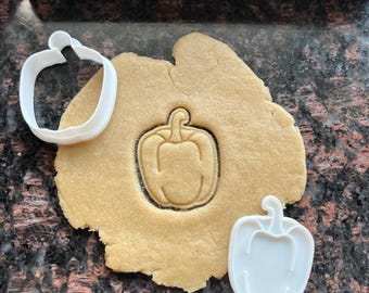 Bell pepper cookie cutter, Vegetable cookie cutter, Pepper baking mold, Paprika cookie cutter, Dough cutter for cookies, Paprika clay cutter