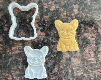 French bulldog cookie cutter, Dog treat maker, Puppy cookie mold, Dog cookie cutter, Bulldog shaped cookie mold, Dog polymer cutter tool