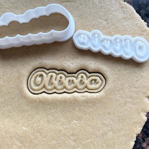 Custom name cookie cutter, Custom cookie stamp, Personalized cookie mold, Personalized name embosser, Personalized Cookie Cutter with Name