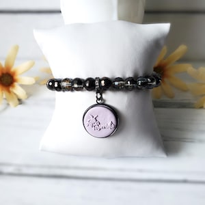 Handmade Crystal Bracelet with Sorrento Italy Charm & Pave Bail
