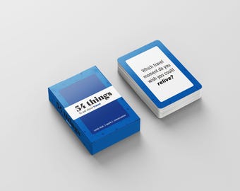 Travel Conversation Cards: 54 Questions to Spark Adventure - travel game, travel gift, gifts for travel lovers