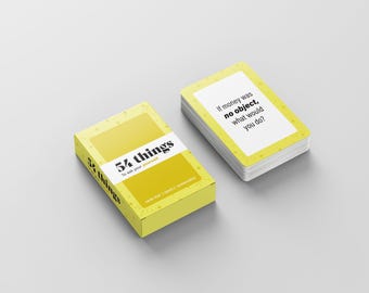 Self-Reflection Card Deck: 54 Thought-Provoking Questions for Mindfulness, personal growth and journaling, journal prompt questions