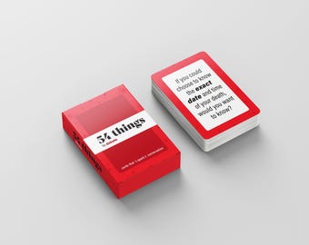 Debate question Card Game: 54 Conversation Starters for Game Night, controversial questions, adult game