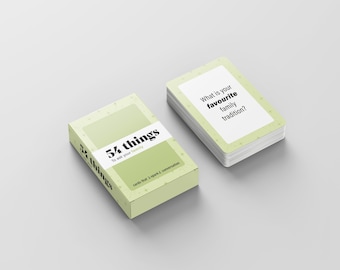 Family Conversation Starter Card Game: 54 Fun Dinner Table Questions, Family game night, family gift