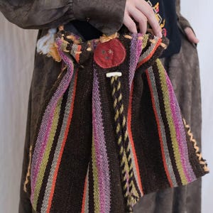 Oversized Tibetan Yak Wool Tote – Large Unisex Nomadic Bag, Handwoven by Local Artisans | Laptop & Travel Friendly | Adjustable Crossbody