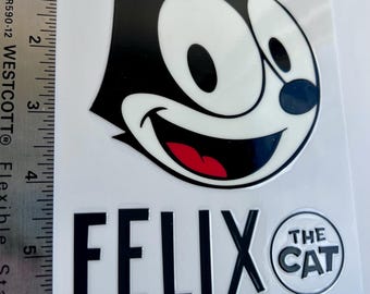 Felix the Cat transfer decal / sticker - Large Felix the Cat sticker - Permanent Felix sticker  - Peel and stick Felix transfer - lowrider