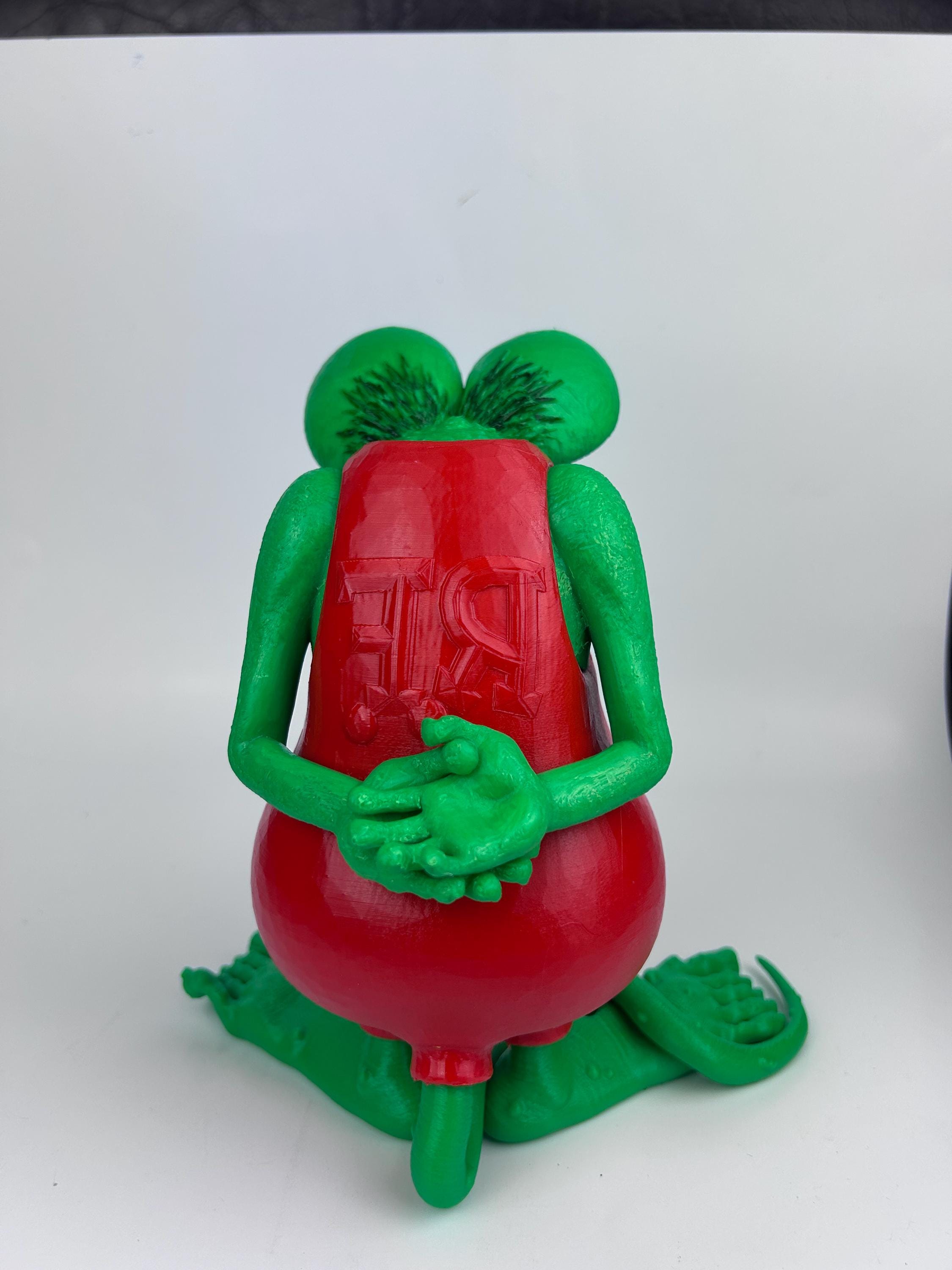 RATFINK壁掛けオブジェ Rat Fink Figurine, Large Hand Painted Rat Fink Collectible, Ed
