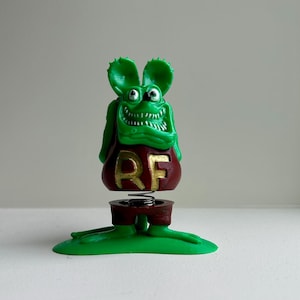 Rat Fink hand painted Bobble Head, Ed Roth Rat Fink, Big Daddy Rat Fink, Rat Fink Bobble Head, Rat Fink collectible, Hot Rod Rat Fink,