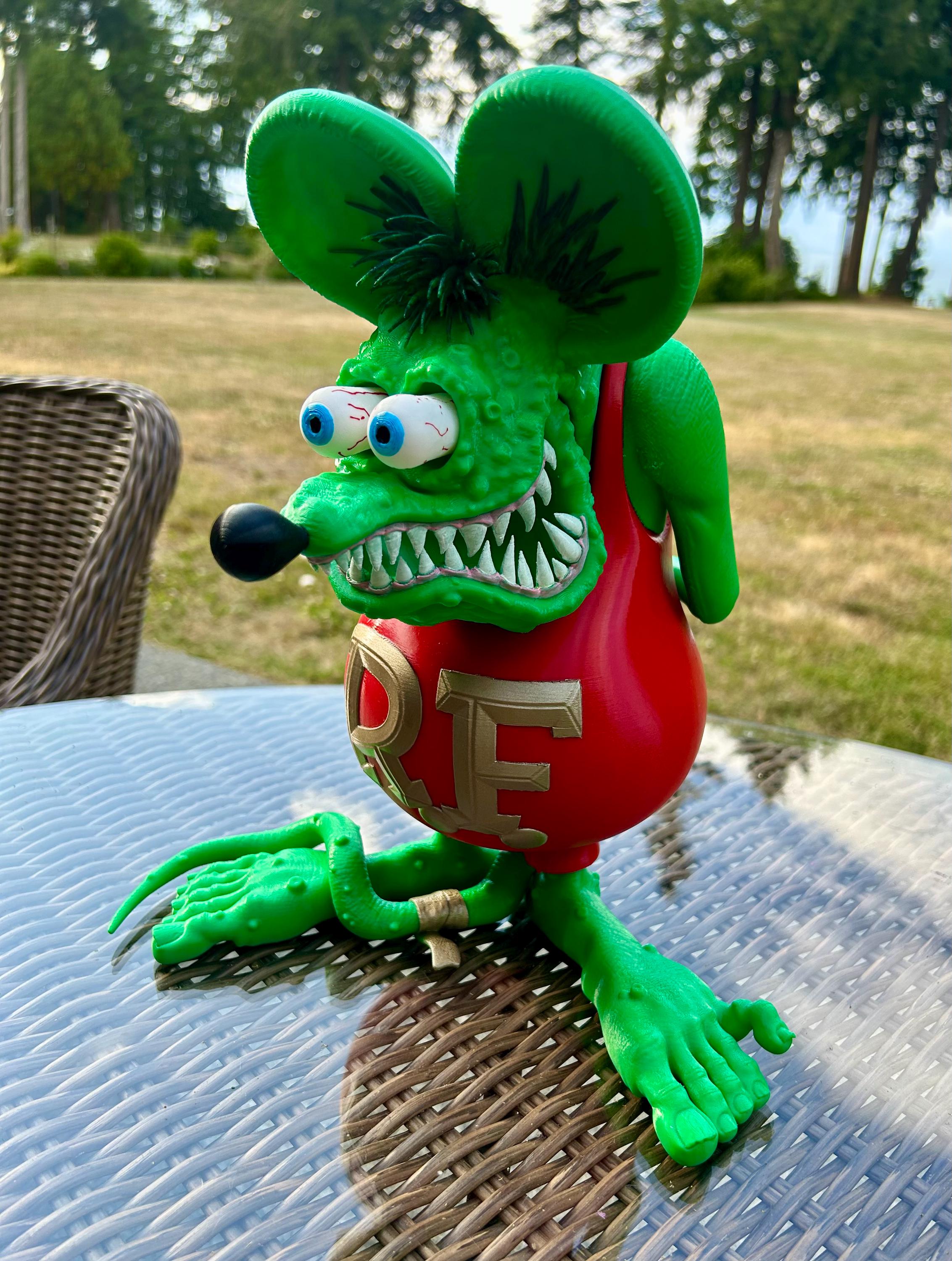 Rat Fink GIANT 13' Tall Collectible Figurine - Hot Rod Rat Fink