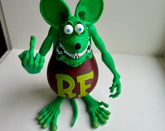 [未開封]RAT FINK SQUEEZIE! Rat Fink Figurine - Large Rat Fink Toy - Rat Fink Collectible