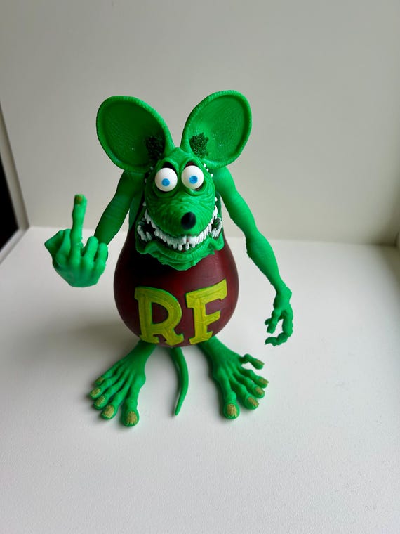 RAT FINK キャラクター フィギュア　入手困難　激レア　招きratfink Rat Fink Figurine - Large Rat Fink Toy - Rat Fink Collectible