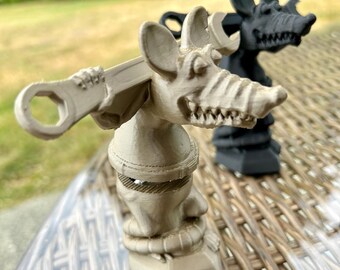 Rod the Rat bobblehead - wrench rat bobble toy - Rat Fink style bobblehead - Hot Rod Bobblehead - Lowrider Bobble - Rat Rod Bobblehead