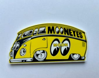 Mooneyes magnet - Moon Van fridge magnet - Mooneyes collectible fridge magnet - Vintage van mooneyes magnet - Go with Moon fridge magnet