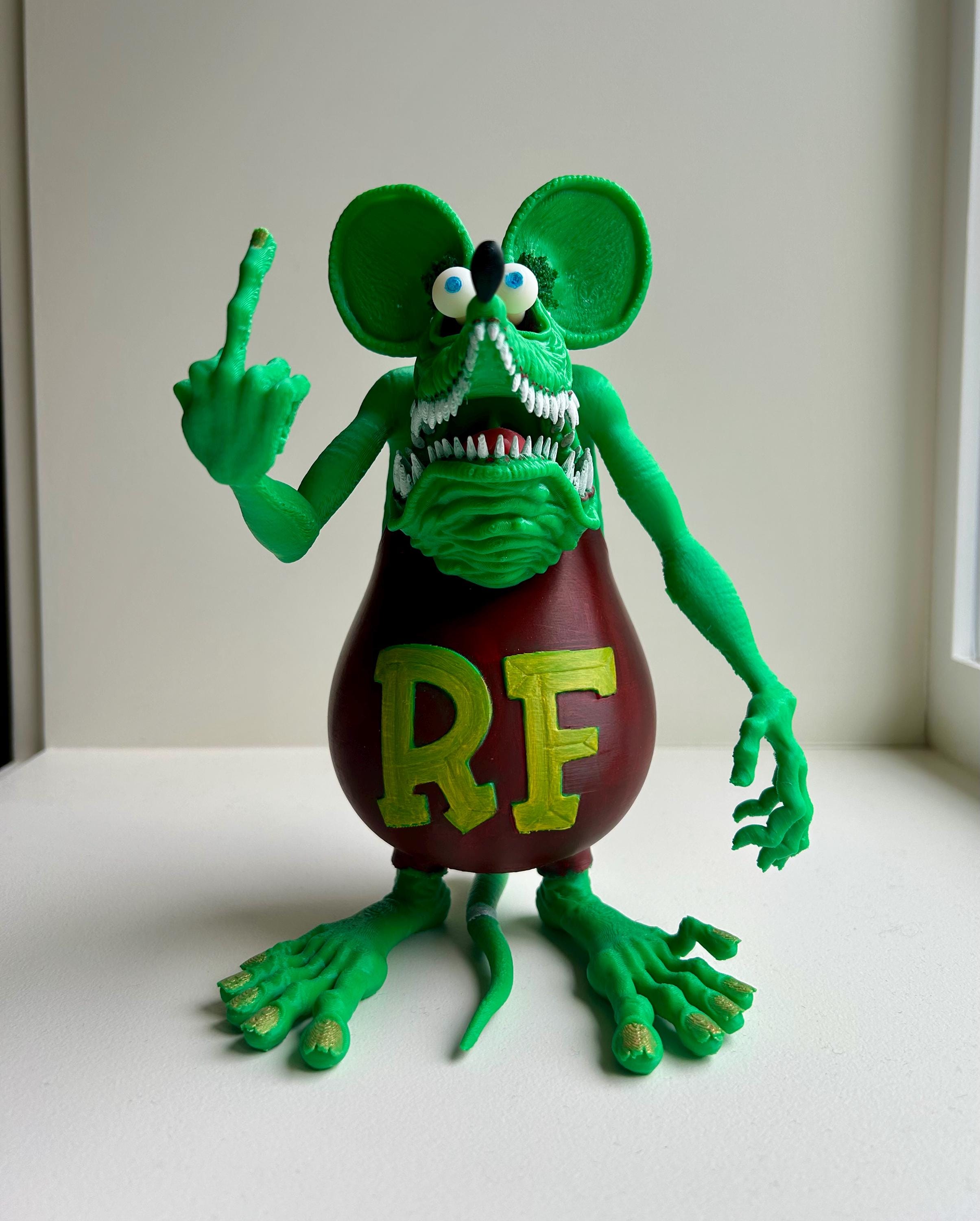 RAT FINK UNGREEPER フィギュア Rat Fink Figurine - Large Rat Fink Toy - Rat Fink Collectible