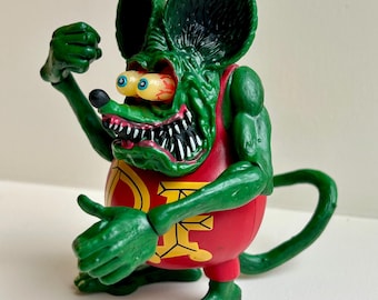 Rat Fink on a Skateboard, Rat Fink Toy, Big Daddy Ed Roth Rat Fink