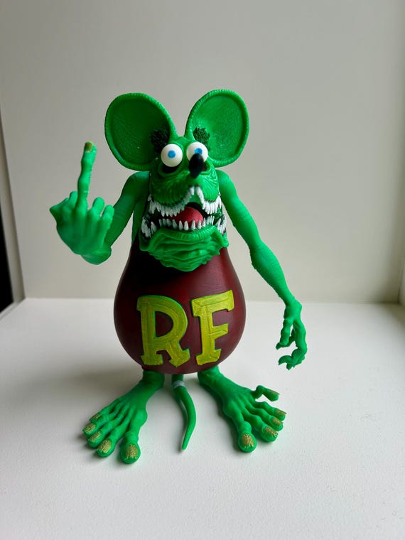 Rat Fink フィギュア 60CM Rat Fink Figurine - Large Rat Fink Toy - Rat Fink Collectible