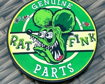 Rat Fink fridge magnet, Ed Roth Big Daddy Rat Fink magnet, Large Rat Fink Magnet, Hot Rod Rat Fink Magnet, Ed Roth Rat Fink toolbox magnet
